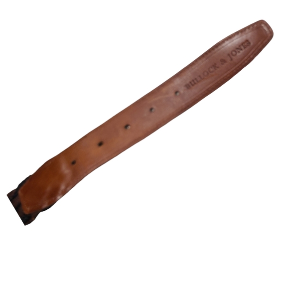 Black & Brown Bullock & Jones Braided Leather Belt Made In Italy Size 38 - Picture 10 of 14